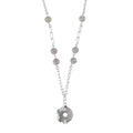 Malagasy Labradorite Dragon Pendant Necklace 20-22 Inches in Silvertone 18.00 ctw - Sticky add to cart bar