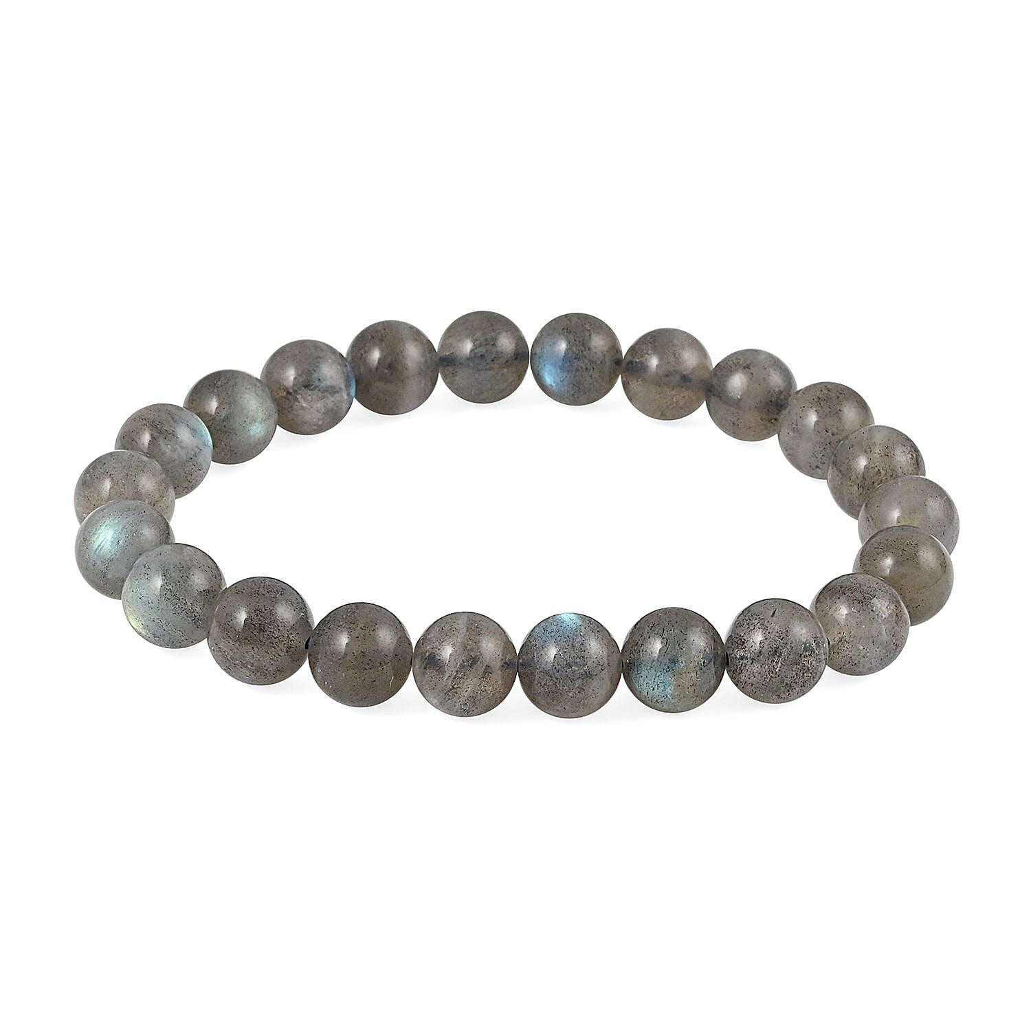 Malagasy Labradorite Beaded Stretch Bracelet 125.00 ctw