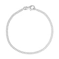 Artisan Crafted Sterling Silver Curb Bracelet (7.25 In) (2.90 g) - Sticky add to cart bar