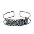 Artisan Crafted Blue Moon Turquoise Cuff Bracelet in Sterling Silver (7.25 In) 15.00 ctw - Sticky add to cart bar