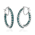 AAA Grandidierite Inside Out Hoop Earrings in Platinum Over Sterling Silver 2.75 ctw - Sticky add to cart bar