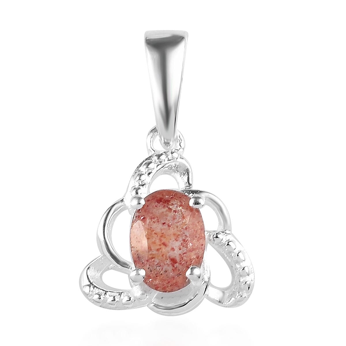 Natural Tanzanian Natronite Solitaire Pendant in Sterling Silver 0.85 ctw