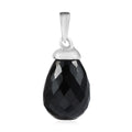 Thai Black Spinel Drop Pendant in Sterling Silver 14.75 ctw - Sticky add to cart bar