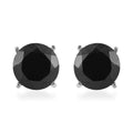 Thai Black Spinel Solitaire Stud Earrings in Stainless Steel 9.90 ctw - Sticky add to cart bar