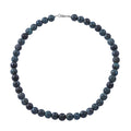 Green Cracled Dream Agate Beaded Necklace 18 Inches in Sterling Silver 250.00 ctw - Sticky add to cart bar