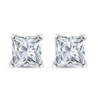 Brilliant Cut Moissanite Stud Earrings in Platinum Over Sterling Silver 2.35 ctw