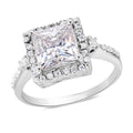 Brilliant Cut Moissanite Ring in Platinum Over Sterling Silver 3.25 ctw - Sticky add to cart bar