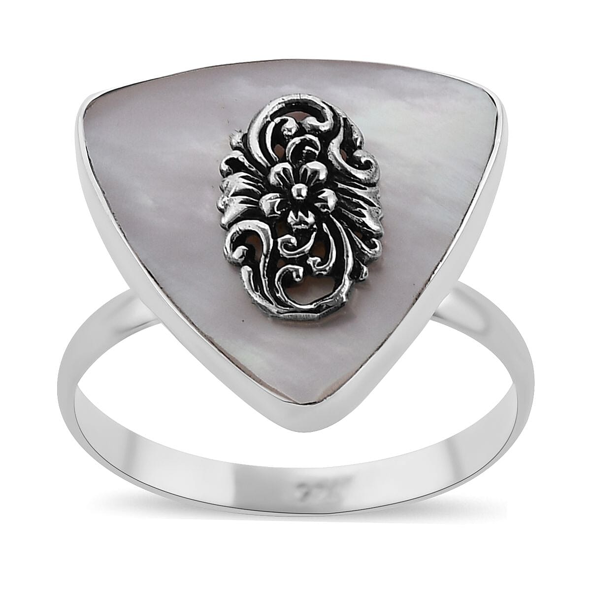 Mother Of Pearl Ring in Sterling Silver