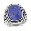 Lapis Lazuli Ring in Stainless Steel - Sticky add to cart bar