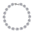 LUXORO 10K White Gold 120 Facets Moissanite Bracelet (6.50 In) 4.10 Grams 15.15 ctw - Sticky add to cart bar