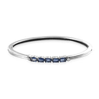 Kyanite Bangle Bracelet in Stainless Steel (6.50 Inches) 2.65 ctw
