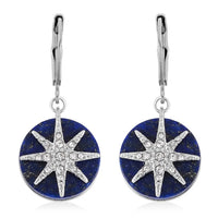 Lapis Lazuli Earrings in Stainless Steel 2.00 ctw