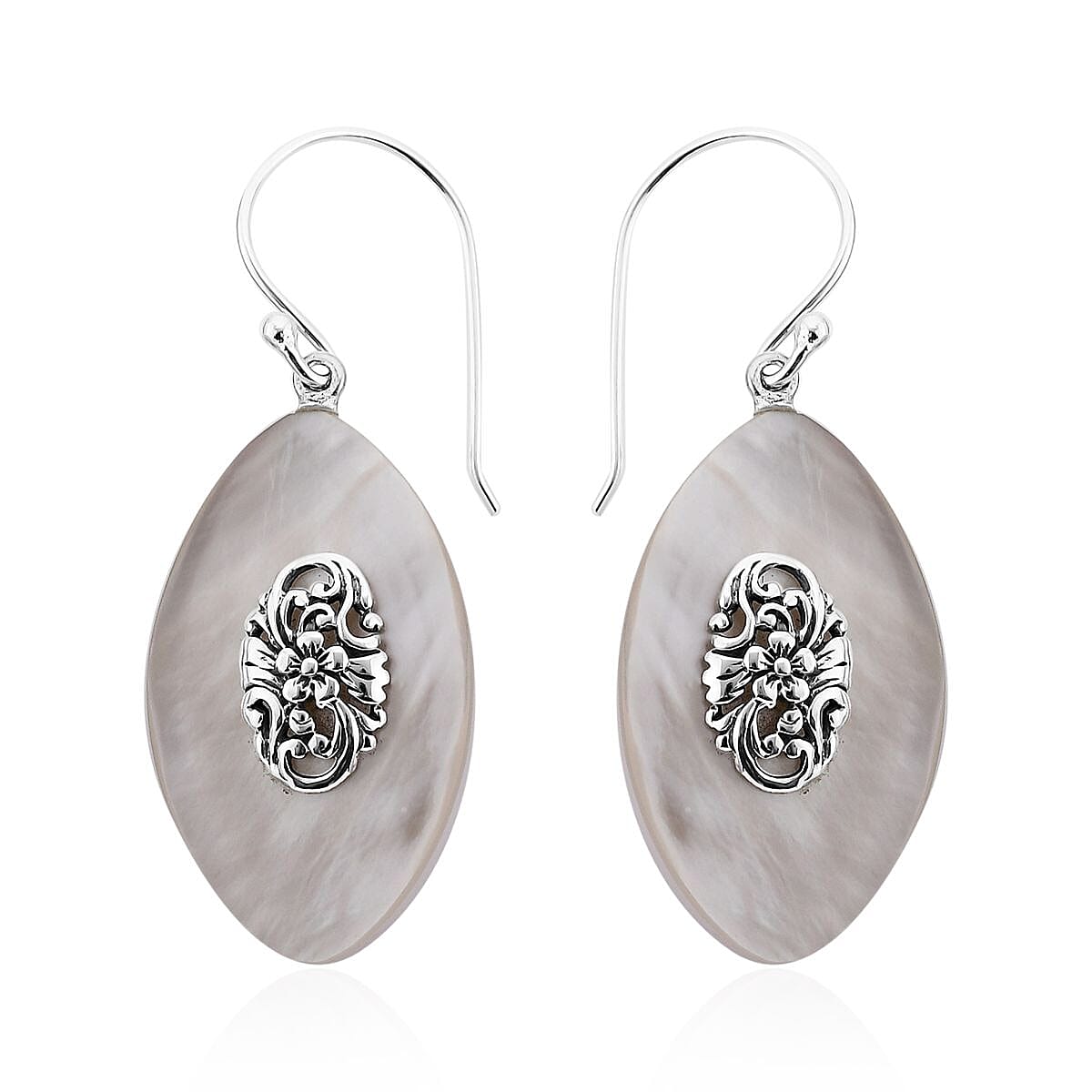 Mother Of Pearl Floral Earrings