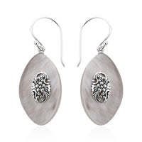 Mother Of Pearl Floral Earrings