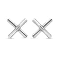D'Joy Platinum Over Sterling Silver Stud Earrings - Sticky add to cart bar