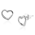 Platinum Over Sterling Silver Heart Earrings (1 g) - Sticky add to cart bar