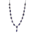 Artisan Crafted Rough Cut Tanzanite Necklace 18 Inches in Sterling Silver 18 Grams 42.00 ctw - Sticky add to cart bar