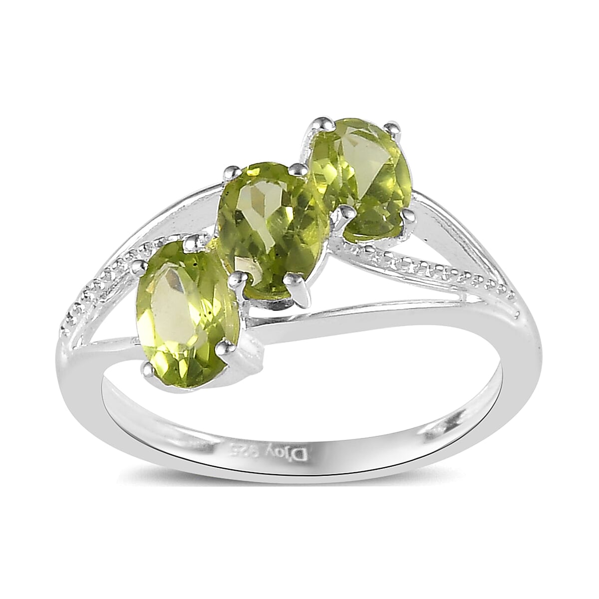 Amethyst 3 Stone Ring in Sterling Silver (Size 10.0) 1.25 ctw