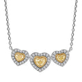 Eternal Love Collection 14K Yellow and White Gold Natural Yellow & White Diamond (SI) Necklace (18 Inches) (5.1 g) 0.80 ctw - Sticky add to cart bar