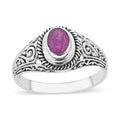 Bali Legacy Ilakaka Hot Pink Sapphire (FF) Ring in Sterling Silver 1.15 ctw - Sticky add to cart bar