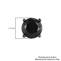 Ankur Treasure Chest Premium Black Diamond Solitaire Stud Earrings in Platinum Over Sterling Silver 1.00 ctw