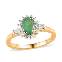 Premium Marropino Morganite and Natural White Zircon Sunburst Ring in Vermeil Rose Gold Over Sterling Silver (Size 10.0) 1.10 ctw