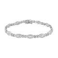 Diamond Gi1 2.00 ctw Marquise and X link Alternating Bracelet in 10K White Gold (8.65 g) (8.00 In) - Sticky add to cart bar