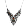 Artisan Crafted Aqua Terra Costa Quartz (Triplet) Necklace 18 Inches in Sterling Silver 30.75 ctw - Sticky add to cart bar