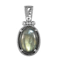 Karis Malagasy Labradorite Solitaire Pendant in Platinum Bond 6.25 ctw - Sticky add to cart bar