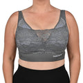 SANKOM Patent Support & Posture Lace Bra with Bamboo Fibers - XXXL | Grey - Sticky add to cart bar