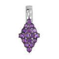 Amethyst Pendant in Stainless Steel 1.75 ctw - Sticky add to cart bar