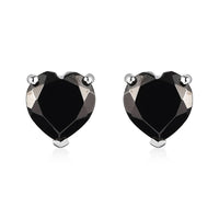 Elite Shungite Solitaire Stud Earrings in Platinum Over Sterling Silver 2.70 ctw