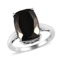 Elite Shungite Solitaire Ring in Platinum Over Sterling Silver 3.50 ctw