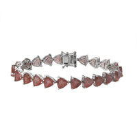 Natural Tanzanian Natronite Tennis Bracelet in Platinum Over Sterling Silver (6.50 In) 9.50 Grams 31.15 ctw