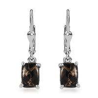 Matrix Silver Shungite Earrings in Sterling Silver 3.25 ctw
