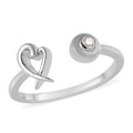 Moissanite Ring in Platinum Over Sterling Silver (Size 10) - Sticky add to cart bar