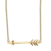 Platinum Over Sterling Silver Arrow Necklace 18 Inches 2.85 Grams