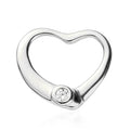 Moissanite Heart Pendant in Platinum Over Sterling Silver 0.07 ctw - Sticky add to cart bar