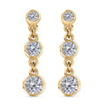 Moissanite Dangle Earrings in Platinum Over Sterling Silver 1.60 ctw - Sticky add to cart bar