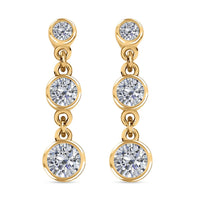 Moissanite Dangle Earrings in Platinum Over Sterling Silver 1.60 ctw