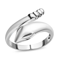 Platinum Over Sterling Silver Fancy Ring (3,49 Grams)