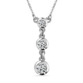 Moissanite Fancy Necklace 18 Inches in Platinum Over Sterling Silver 0.75 ctw - Sticky add to cart bar