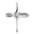 Moissanite Cross Pendant in Platinum Over Sterling Silver 0.25 ctw - Sticky add to cart bar