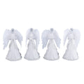 Set of 4 Angle Holding Harp, Reading the Bible, Gesture of Prayer and Blowing Trumpet with Multi Color Changing Light - Sticky add to cart bar