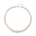 Blue Color Murano Glass Beaded Necklace 20-22 Inches in Silvertone - Sticky add to cart bar