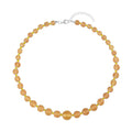 Blue Color Murano Glass Beaded Necklace 20-22 Inches in Silvertone - Sticky add to cart bar