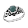 Bali Legacy Socoto Emerald Solitaire Ring in Sterling Silver 1.25 ctw - Sticky add to cart bar