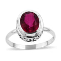 Bali Legacy Rubellite Quartz (Triplet) Solitaire Ring in Sterling Silver (Size 10.0) 3.10 ctw - Sticky add to cart bar