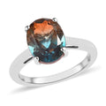 Aqua Terra Costa Quartz (Triplet) Solitaire Ring in Platinum Over Sterling Silver (Size 10.0) 2.25 ctw - Sticky add to cart bar