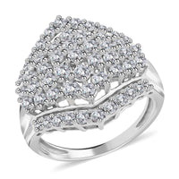 10K White Gold Diamond Ring 4.75 Grams 1.50 ctw